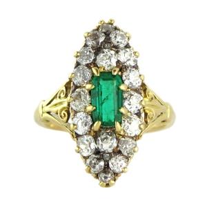 Antique Emerald & Diamond Ring